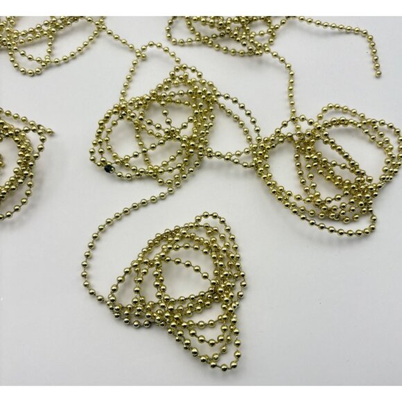 Vintange Mini Christmas Garland Strands Set of 10 White Red Stars Balls Gold - Picture 8 of 10